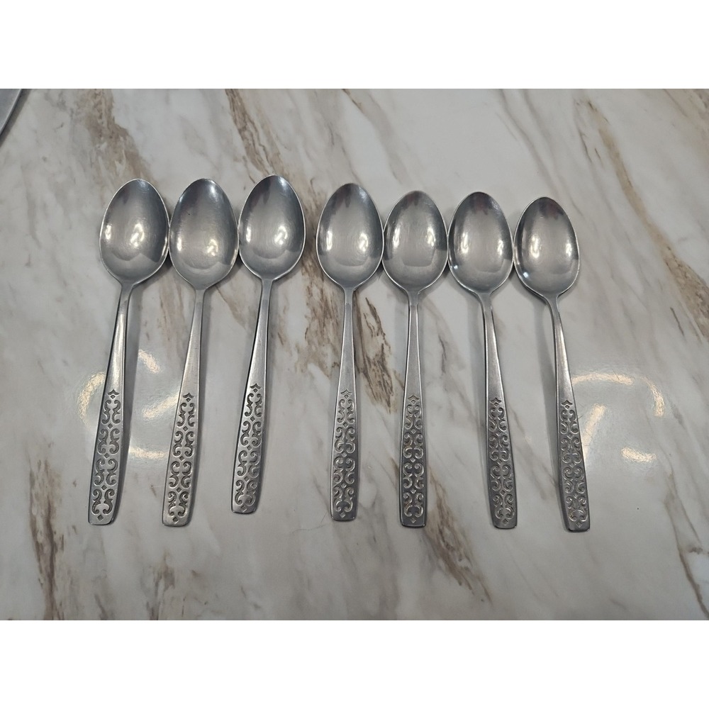 Vintage Imperial IIC Cadiz Stainless Flatware Set 7 Spoon Hong Kong